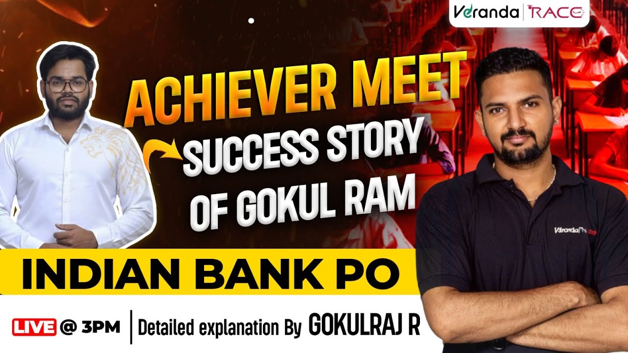 ACHIEVER MEET | SUCCESS STORY OF GOKUL RAM |  INDIAN BANK PO | BY GOKULKRAJ R