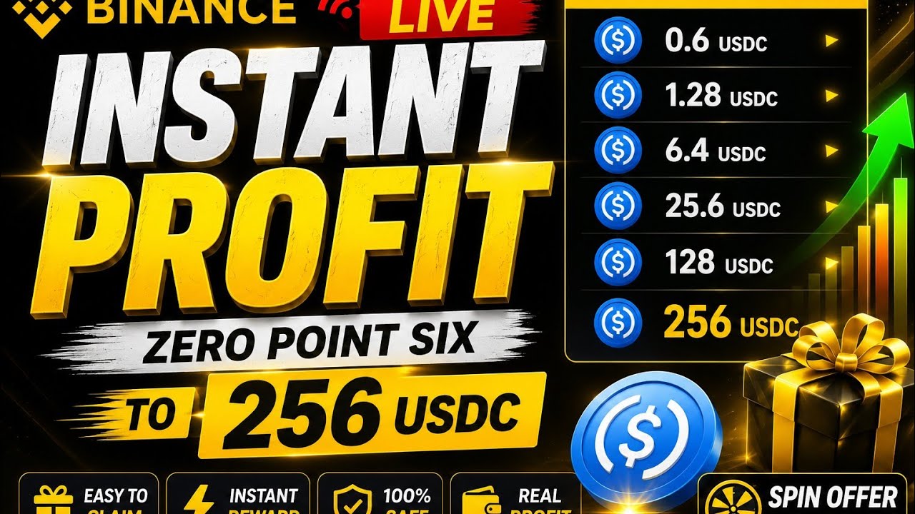 🔥 Binance New Spin Offer LIVE | Instant Profit 0.6 to 256 USDC 💰 Full Guide