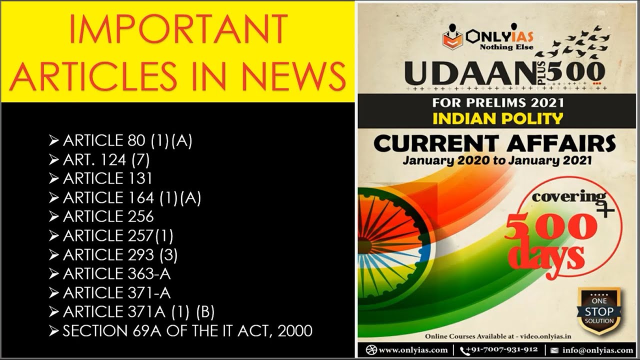 Important Articles in News | UPSC Prelims 2021 | #UPSC #CSE #IAS