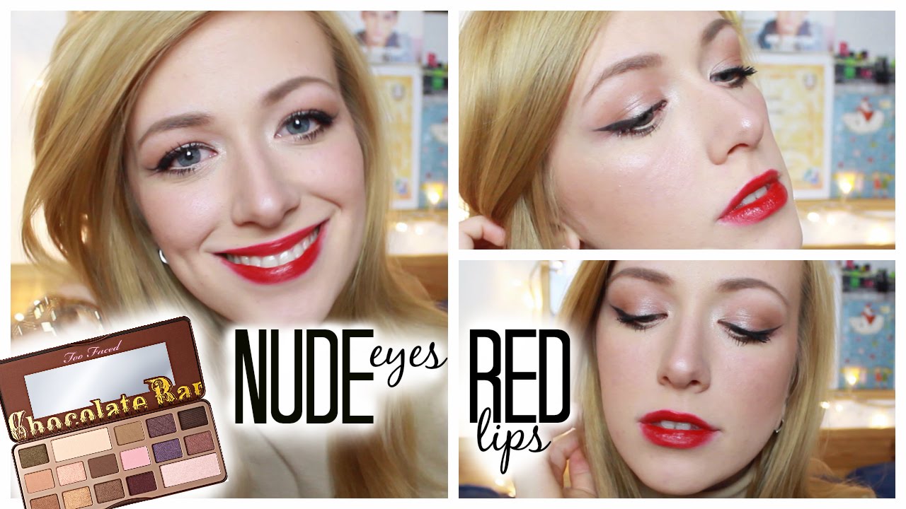 NUDE eyes  + RED lips || EMtv