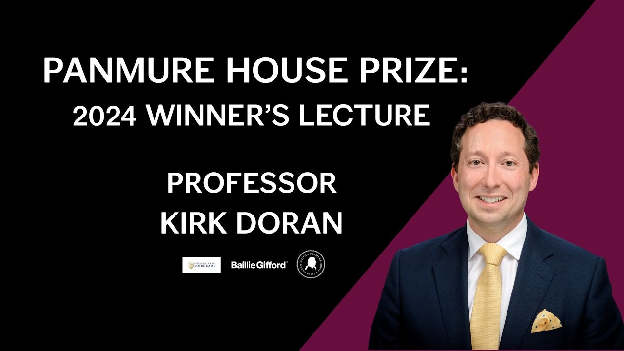 Panmure House Prize: 2024 Winners Lecture with Professor Kirk Doran