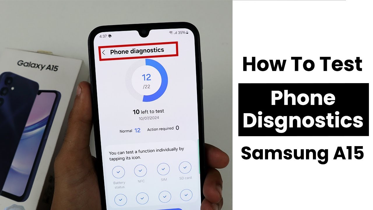 Test Samsung Galaxy A15 Using Samsung Diagnostics | Samsung Diagnostics Settings