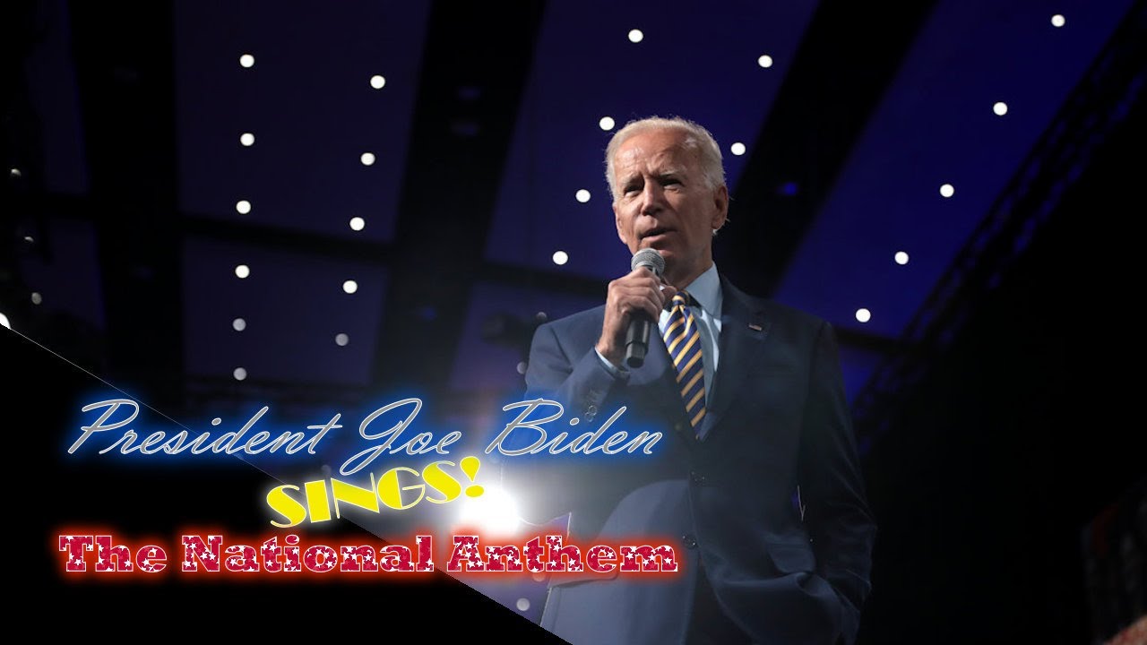 President Joe Biden Sings The National Anthem