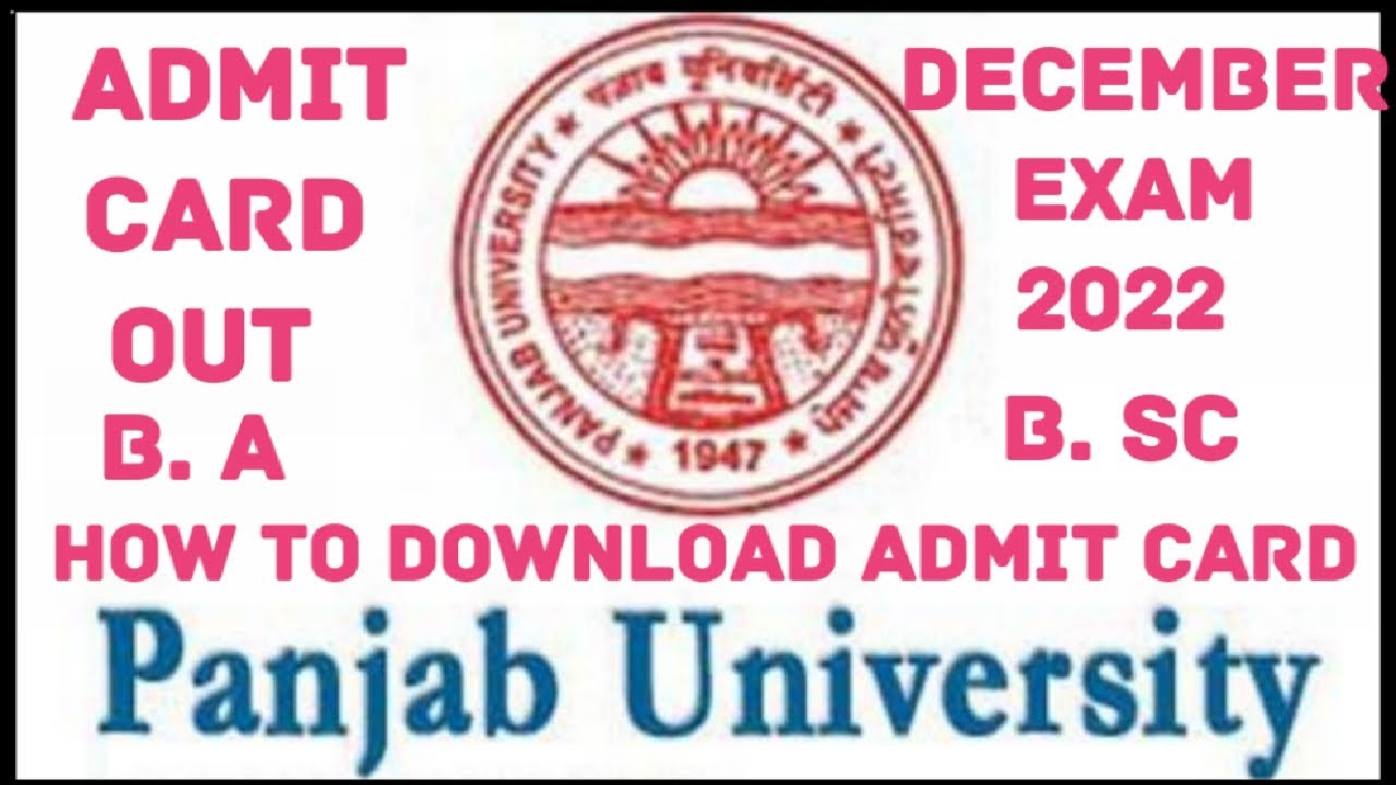 Panjab University Admit card download| Pu admit card | Pu roll number | Pu download December 2022