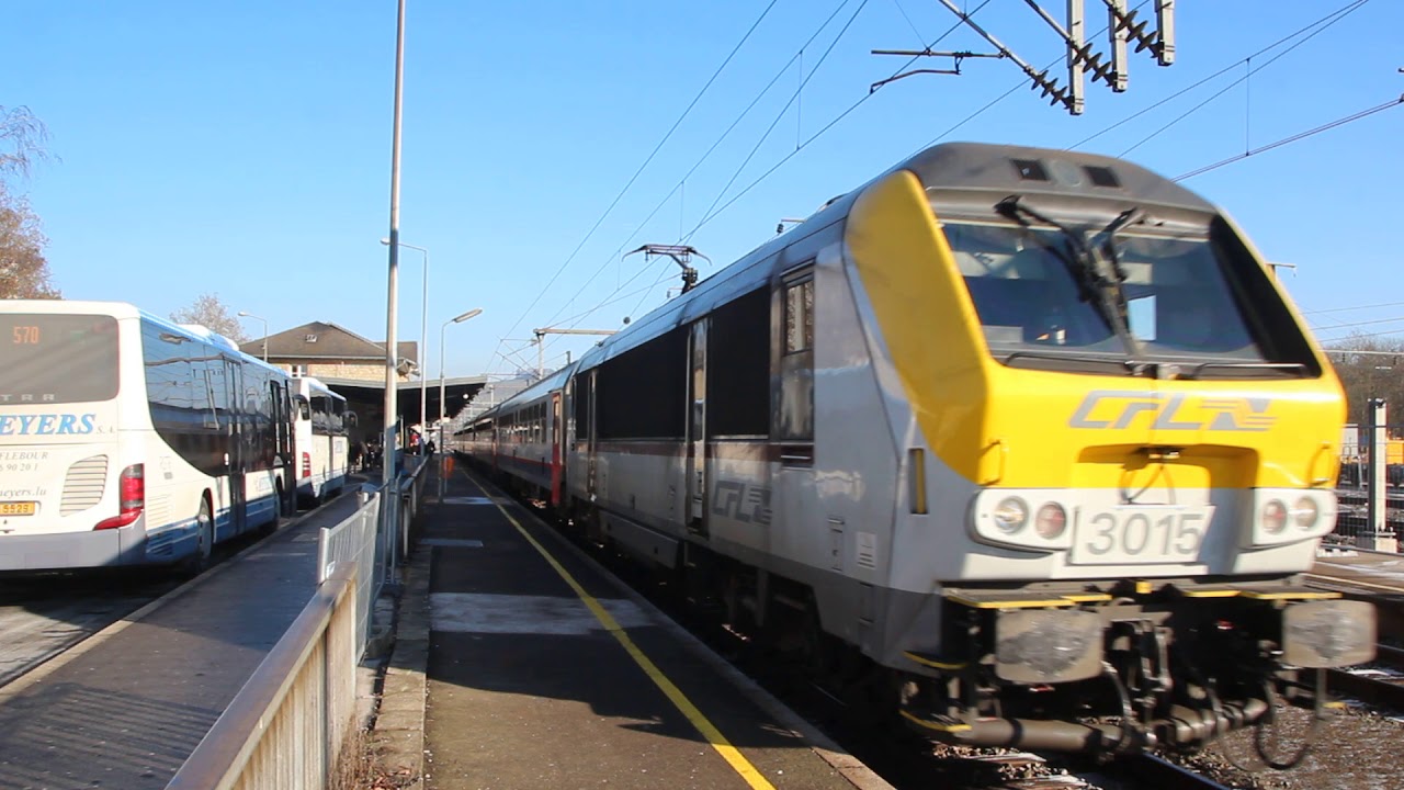 CFL/SNCB IC train Liege - Luxembourg at Ettelbruck