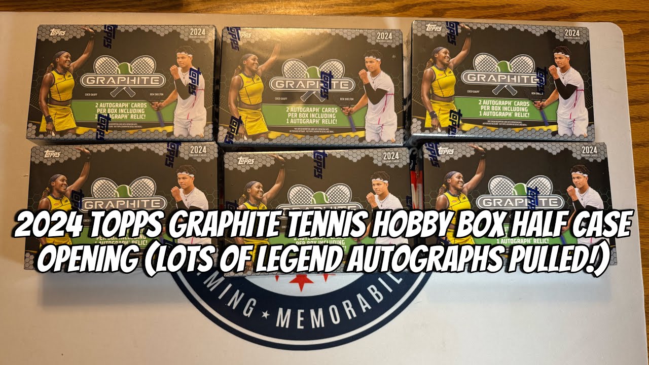 2024 Topps Graphite Tennis Hobby Box Half Case Opening (Lots of Legend Autographs pulled!)
