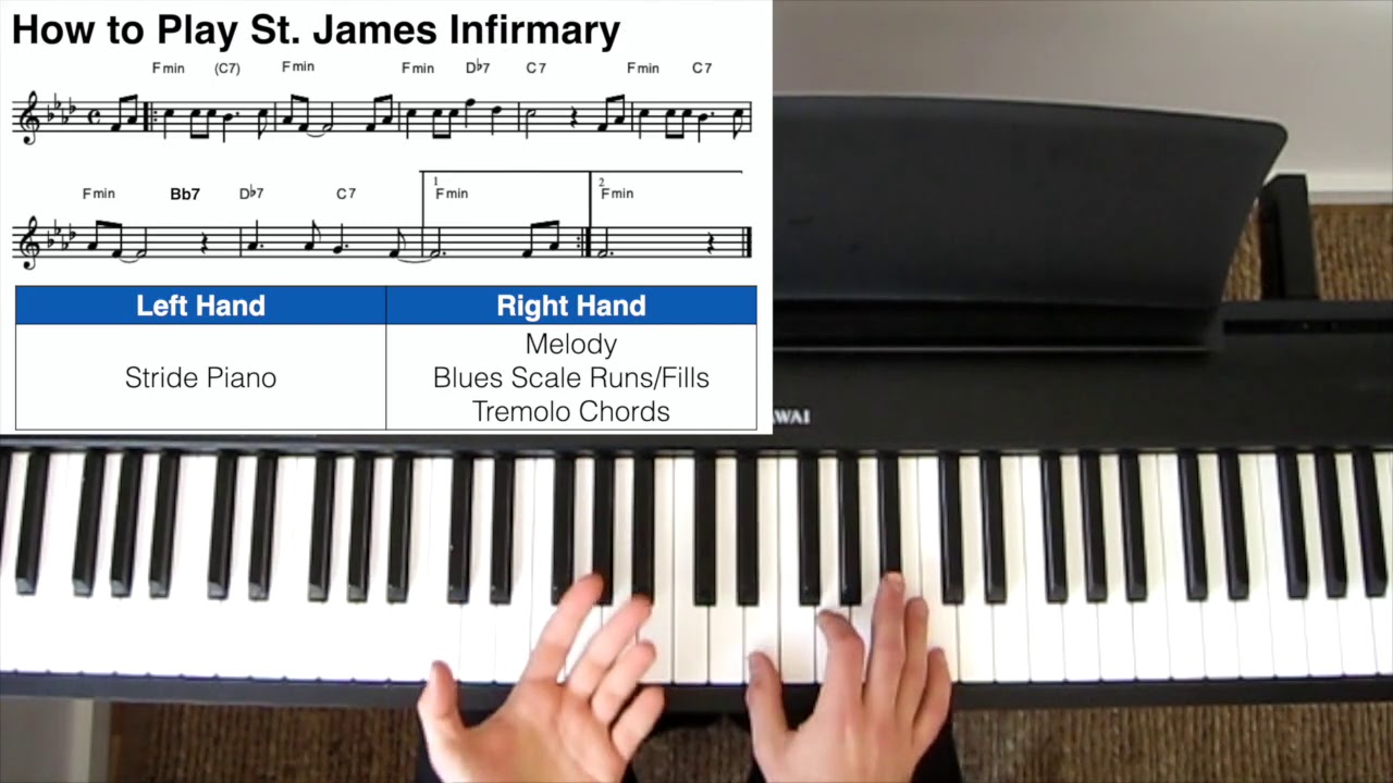 How to Play St. James Infirmary (Jazz Piano) - with Sheet Music