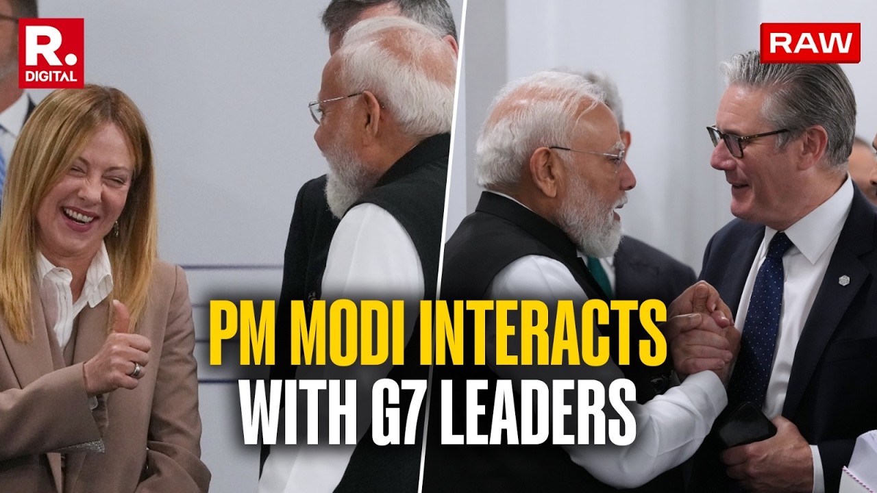 PM Modi Interacts With World Leaders at G7 Summit in France I Meloni I Trump I Starmer I Merz