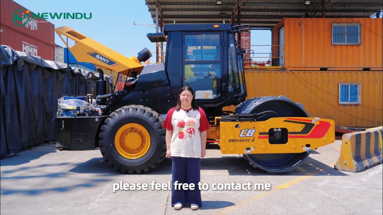 SANY SSR140AC-8 Road Roller Shipped for Construction Projects