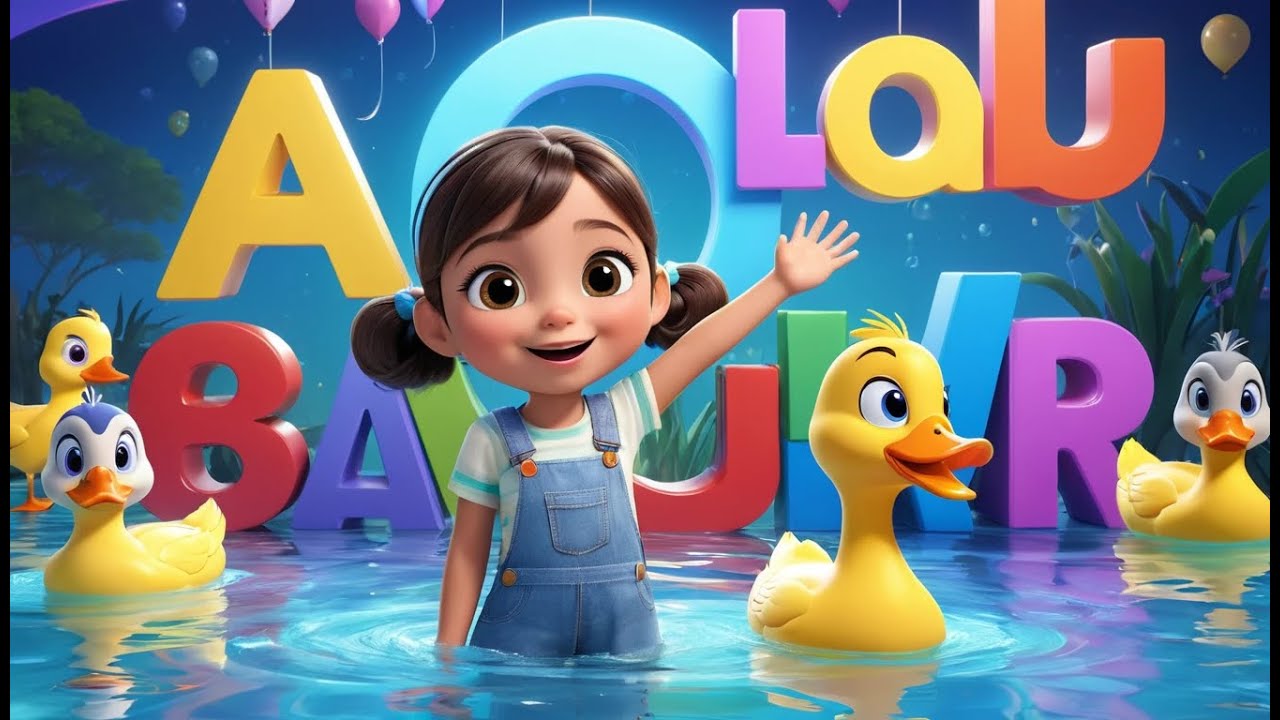 Little Duck Duck ABC Song | Fun Alphabet Nursery Rhyme for Kids | Counting & Learning Song