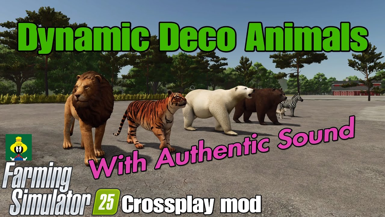 Мод Dynamic Deco Animals / FS25 для кроссплатформенной игры