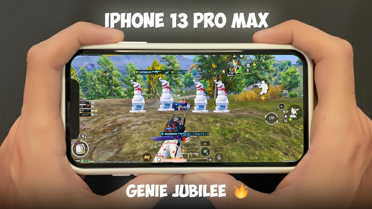 IPHONE 13 PRO MAX HANDCAM IN 2026 🔥/HDR+Extreme PUBG Gaming Test😍/  GENIE JUBILEE Gameplay!