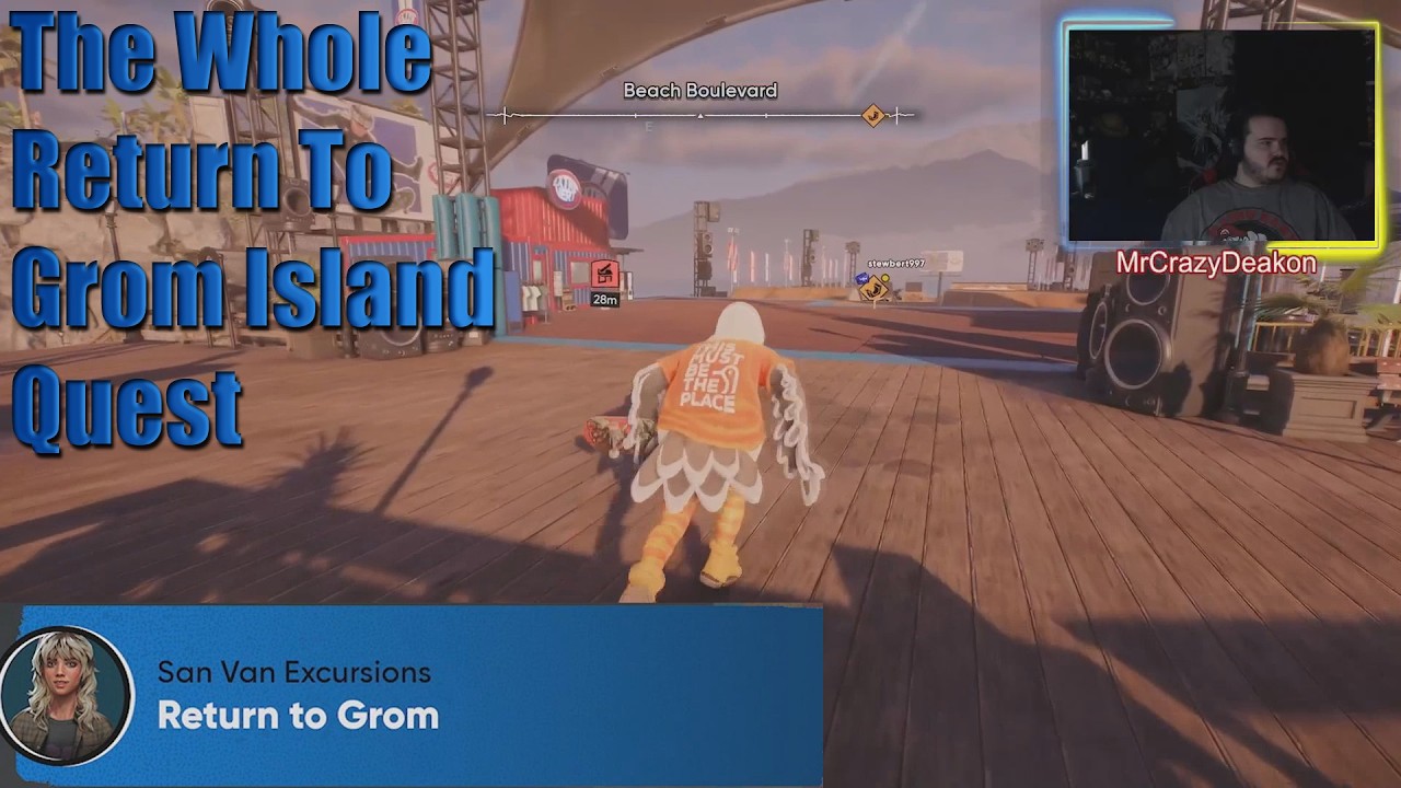 Skate. The Whole Return To Grom Island Quest And The Fast Travels