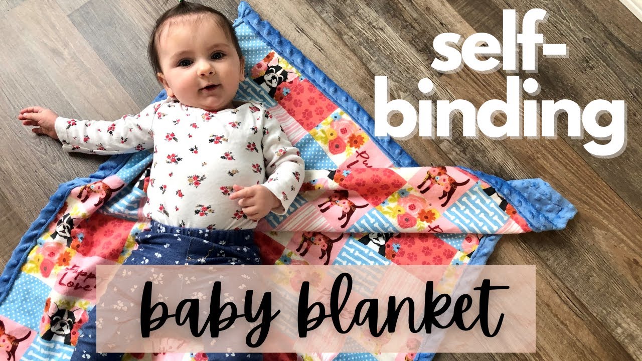 Self-Binding Baby Blanket // EASY Beginner Sewing Tutorial
