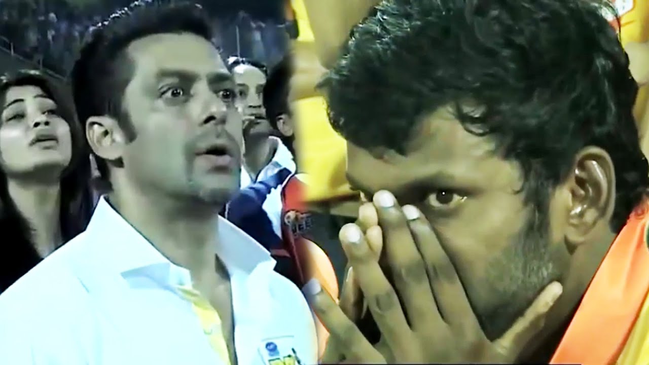 Unexpected Twist In Last 2 Overs. Salman Khan Excited & Vishal Tensed. Mumbai Heroes vs Chennai CCL