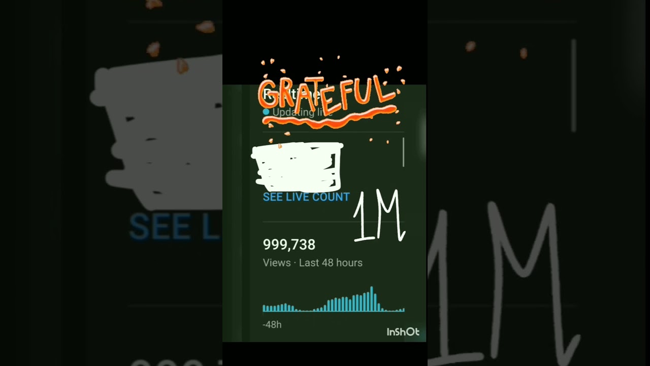 How to see live view count# 1 Million #grateful #shorts