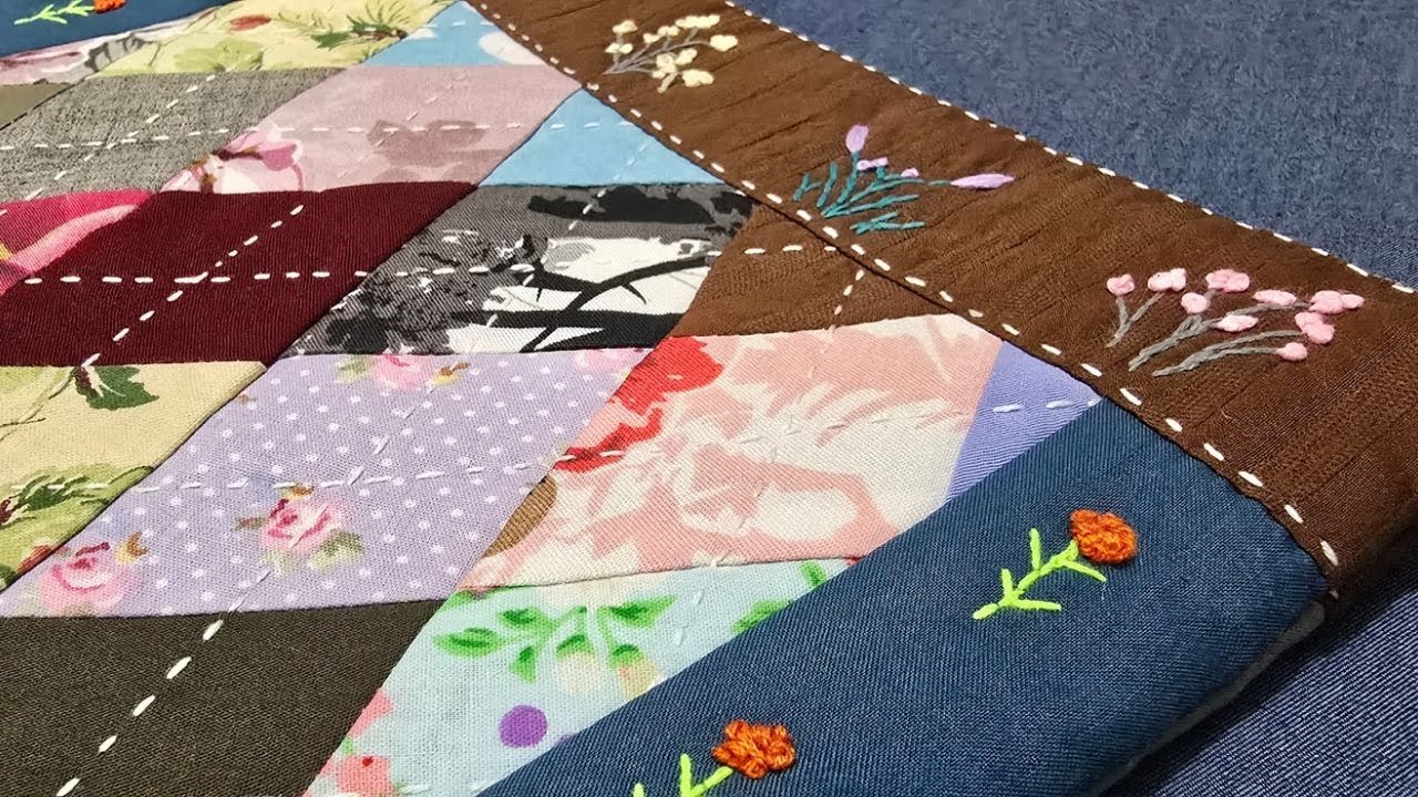 A beautiful idea of ​​combining waste fabric with hand sewing