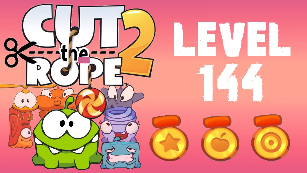 Cut the Rope 2 - Level 144 (3 stars, 90 fruits, don't push buttons)