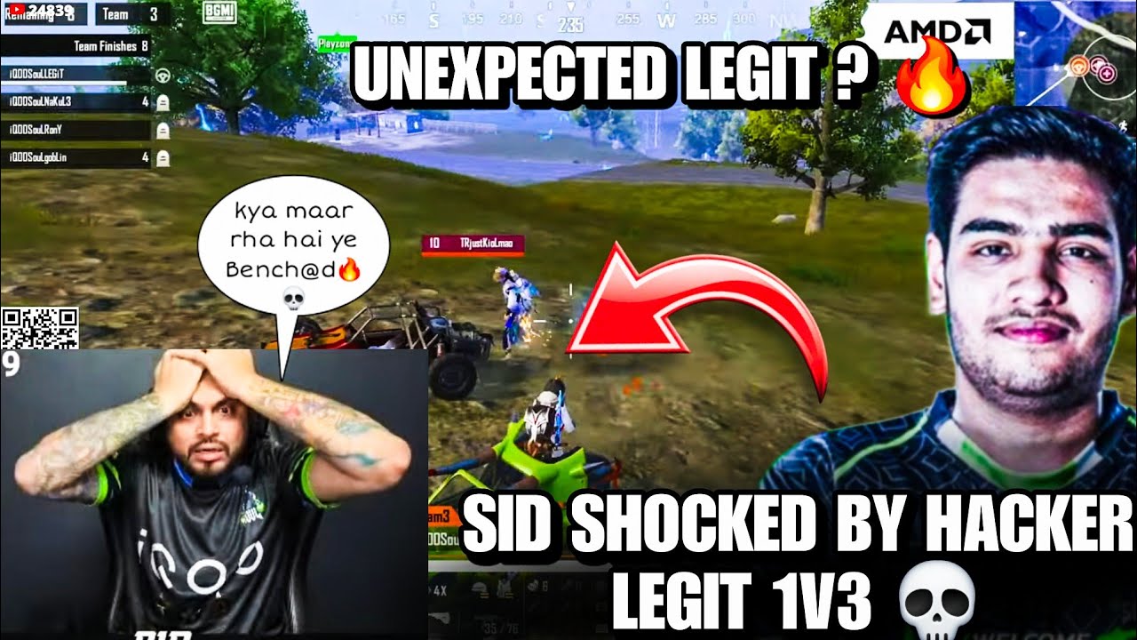Sid shocked by Hacker Legit 1v3 💀🔥, this is Legit Gameplay  ? 😲