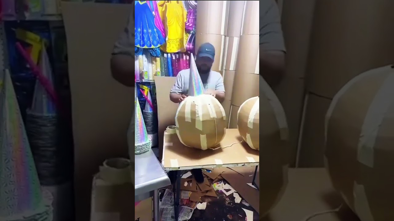 Bola de cartón para Pinatas, navideñas tradicionales #parati #foryou #manualidades #viral #craft