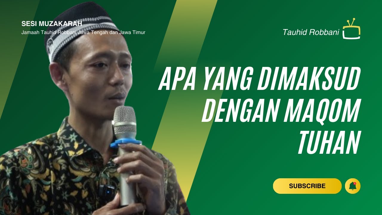 APA YANG DIMAKSUD DENGAN MAQOM TUHAN - MUZAKARAH | UST. ISWARDI, S. AG