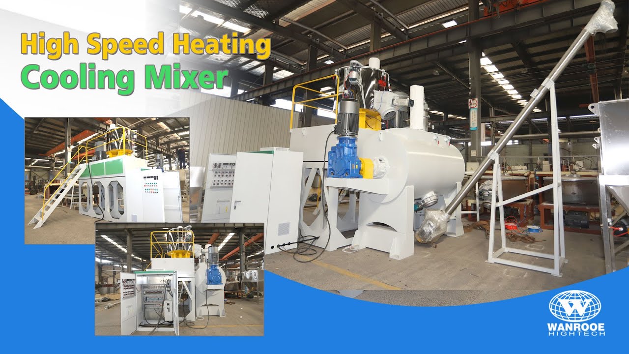 Automatic High Speed PVC Mixer Machine Heating Cooling Mixing Unit Plastic Powder Color Mixer