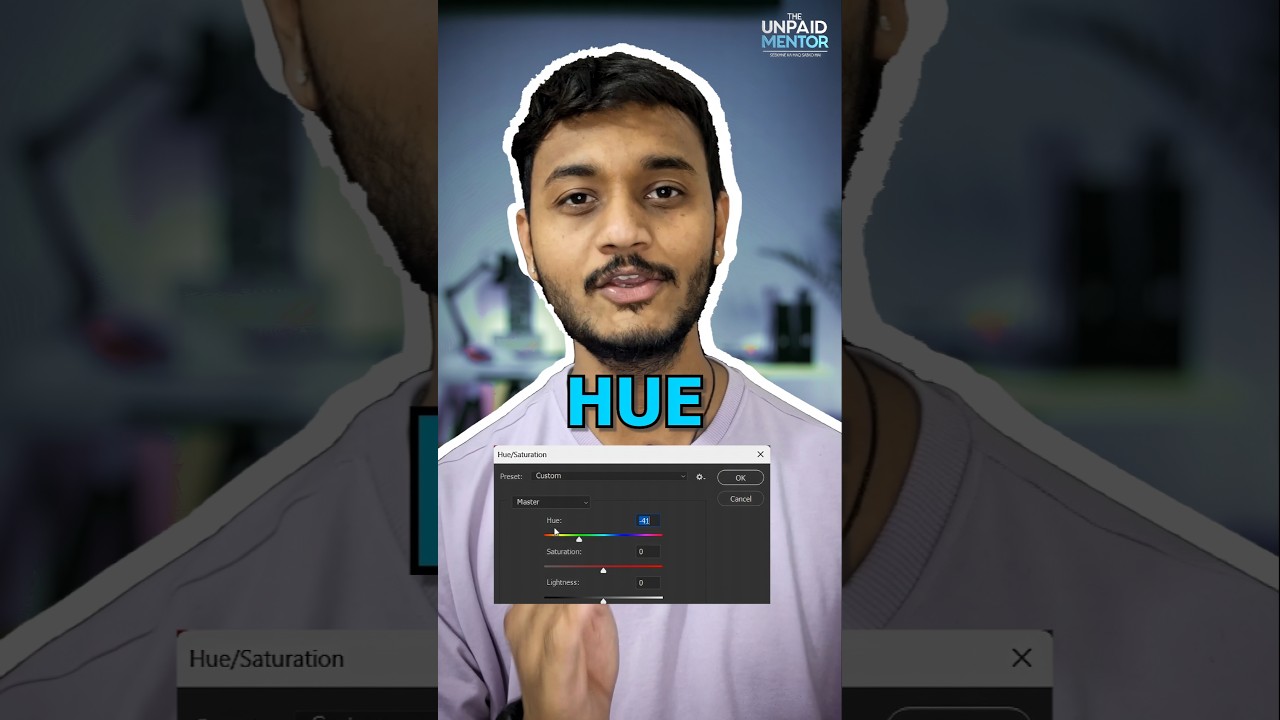 Photoshop Hue/Saturation Explained in 30 Seconds  #HueSaturation #PhotoshopTips