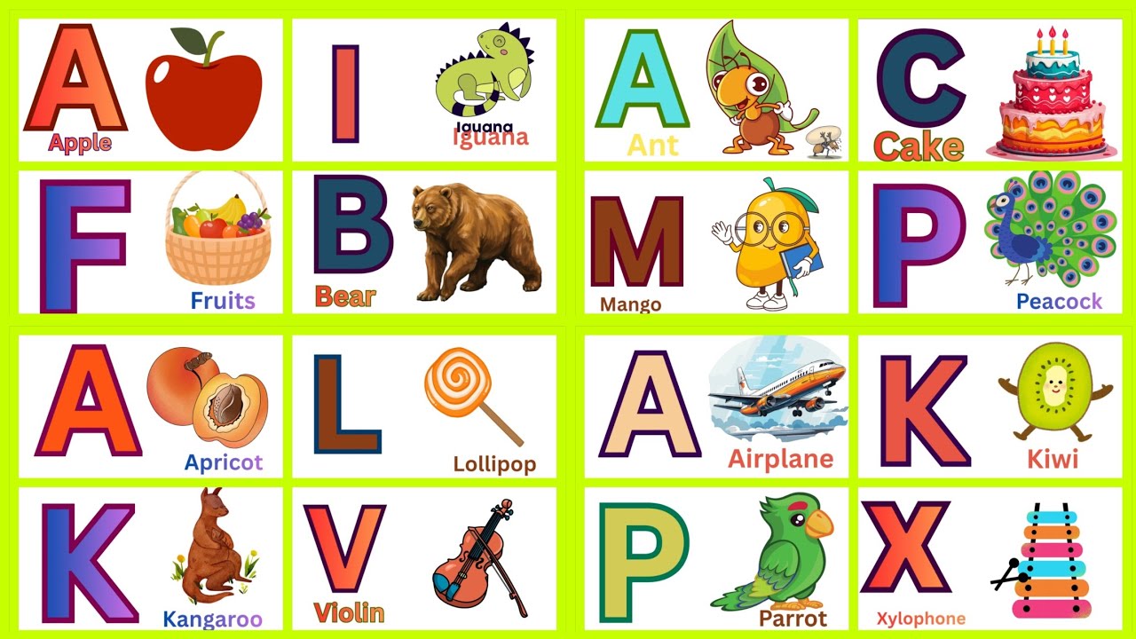 Learn English alphabet with pictures/A for apple #phonicsong #alphabet #letters #abcd #english 