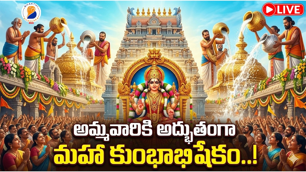 LIVE : అమ్మవారికి అద్భుతంగా మహా కుంభాభిషేకం..!Sri Durga Malleshwara Swamy Temple | Kumbhabhishekam