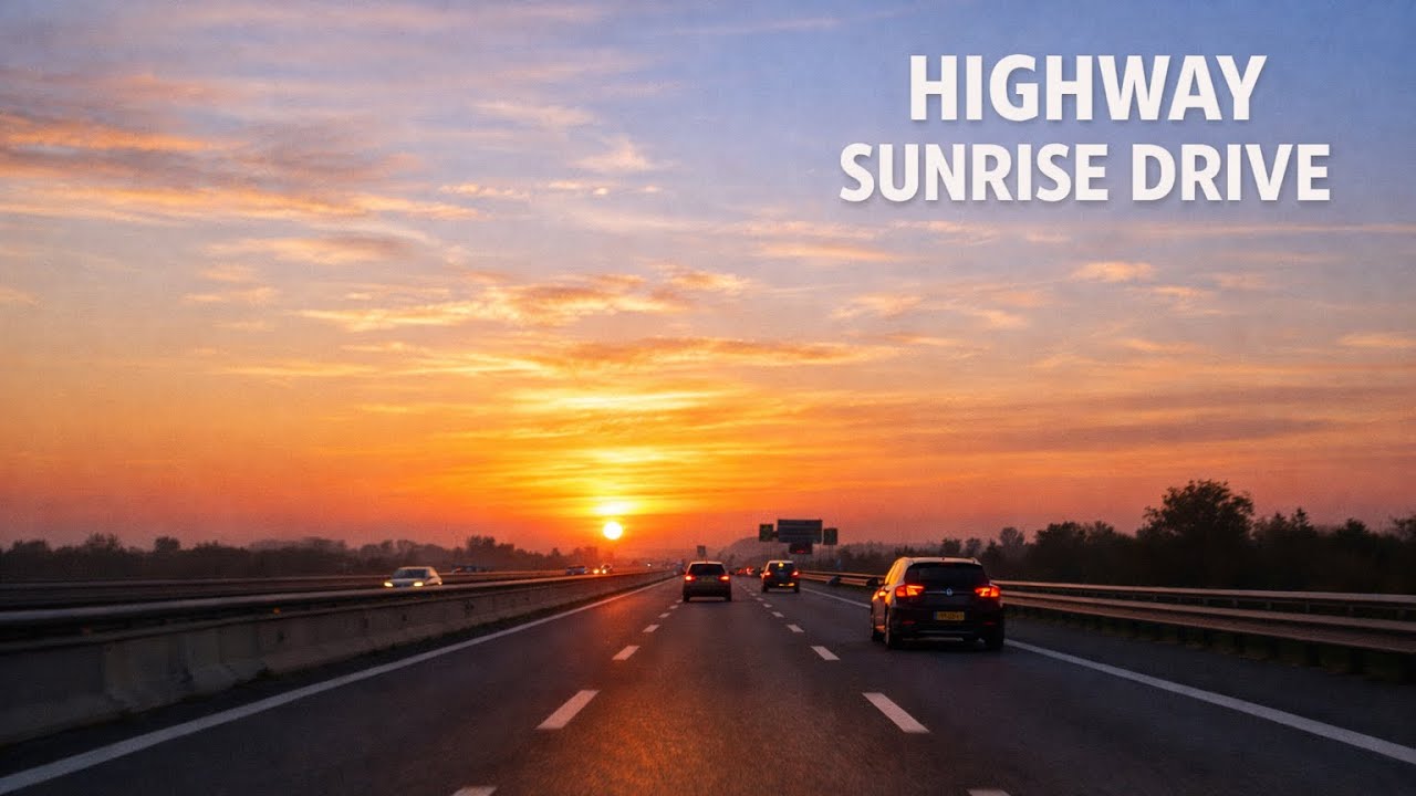 Highway Sunrise Drive | Scenic POV Morning Drive | Northern Italy