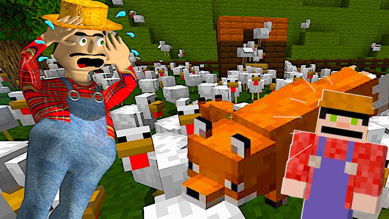 AS RAPOSAS comeram as GALINHAS de JUCA PAÇOCA no MINECRAFT
