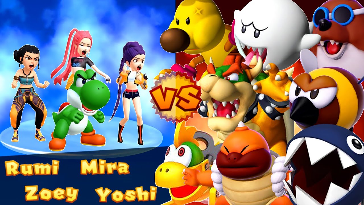 Mario Party 10 All Bosses With Rumi, Zoey, Mira From KPop Demon Hunters (Master Difficulty)