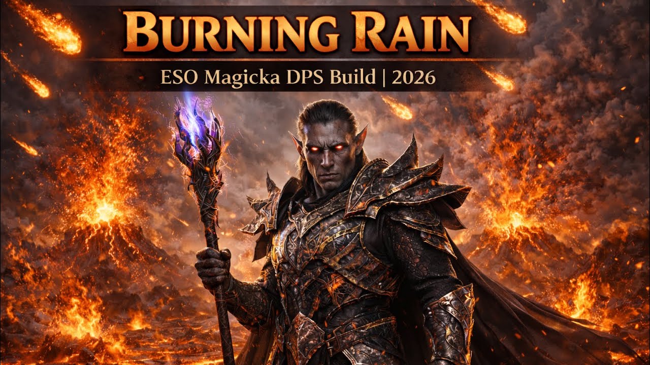ESO Burning Rain Build 2026 | Magicka DPS | Dragonknight + Templar + Necromancer Subclass