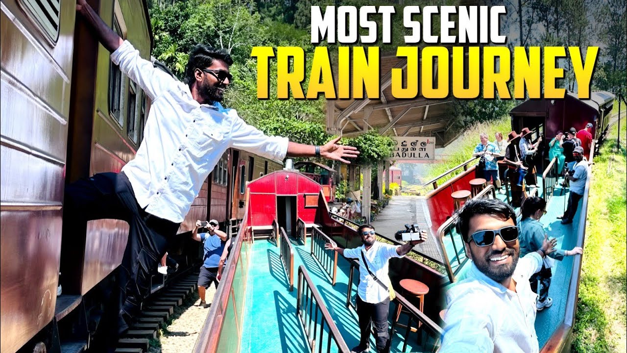 மொட்டை மாடி TRAIN Journey 🚂 Most Scenic ரயில் பயணம் in Sri lanka ❤️ எல்லாரும் வாங்க !!