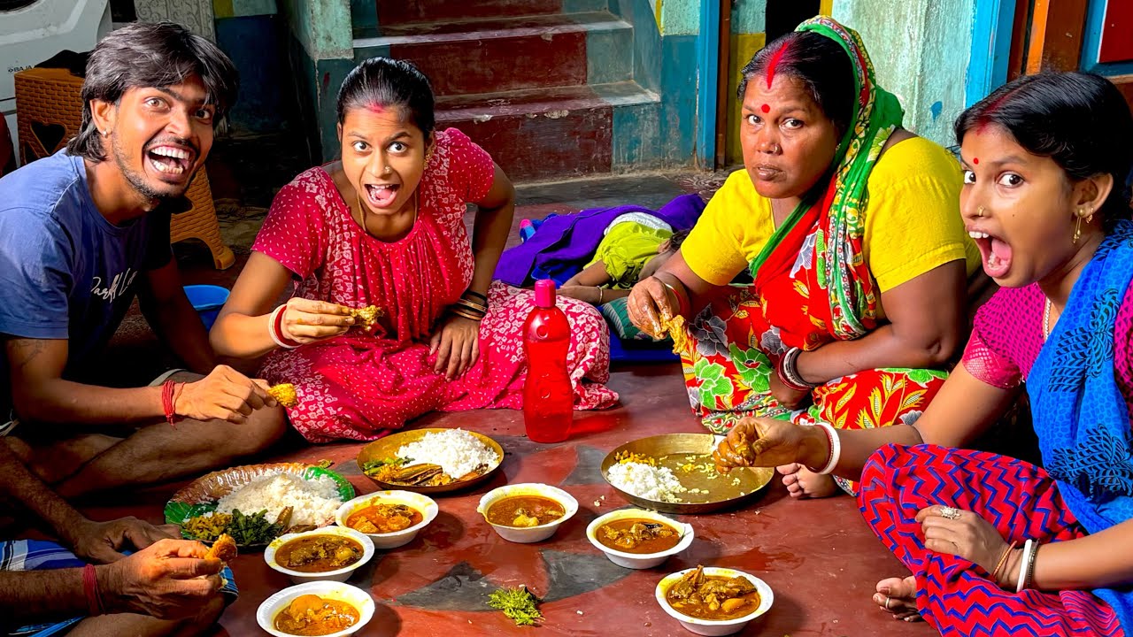 দেড় কেজি খাসির মাংস কিনে তাও ভাগে পাচ্ছিনা 😬