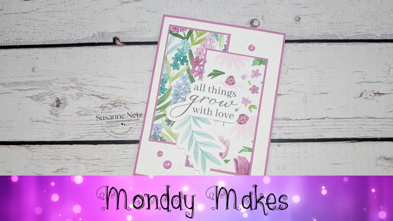 Открытка «Цветущие цветы» с использованием продукции Stampin' Up!® #stampinup #sunnstampin