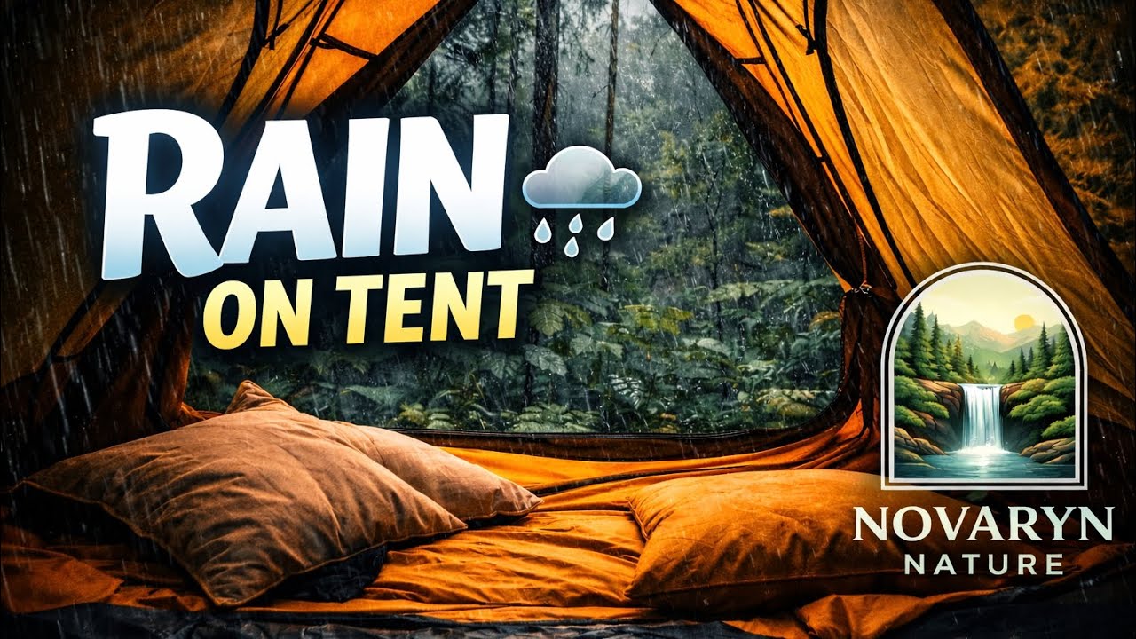 Inside a Rainy Forest Tent 🌧️ Peaceful Camping Atmosphere