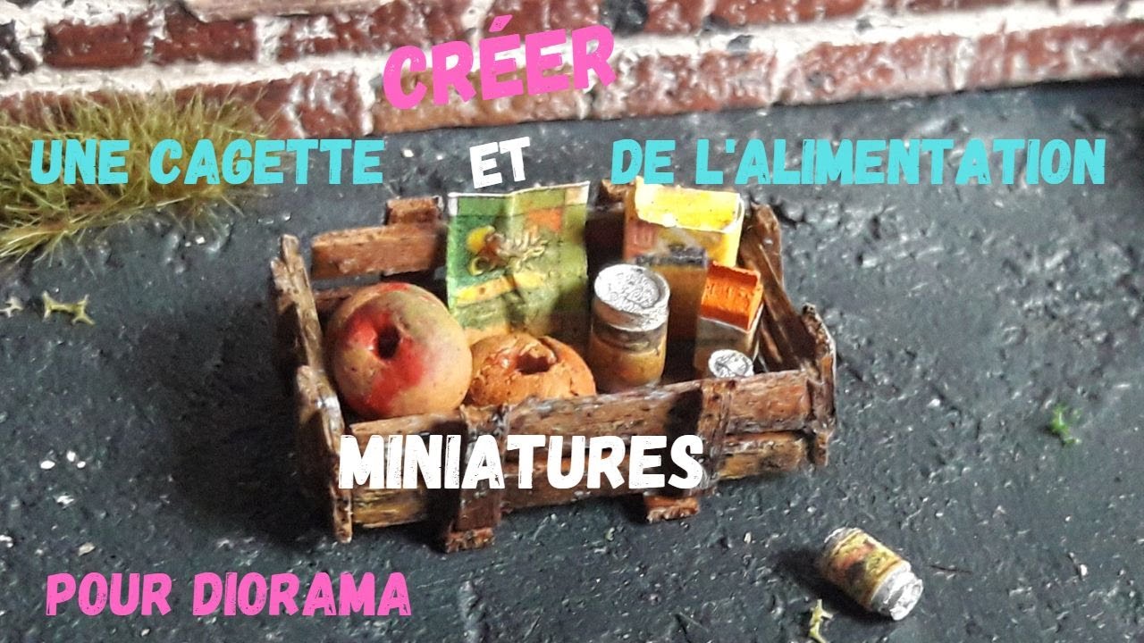 Créer une cagette et de la nourriture pour maquette (Diorama)