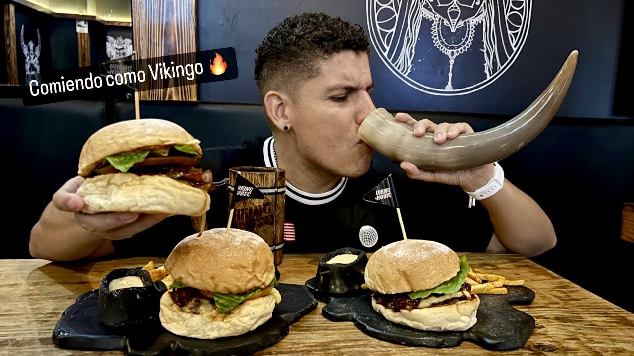 Probando las Hamburguesas del VALHALLA en Viking House Barranquilla 🍔 ¿Eres digno?