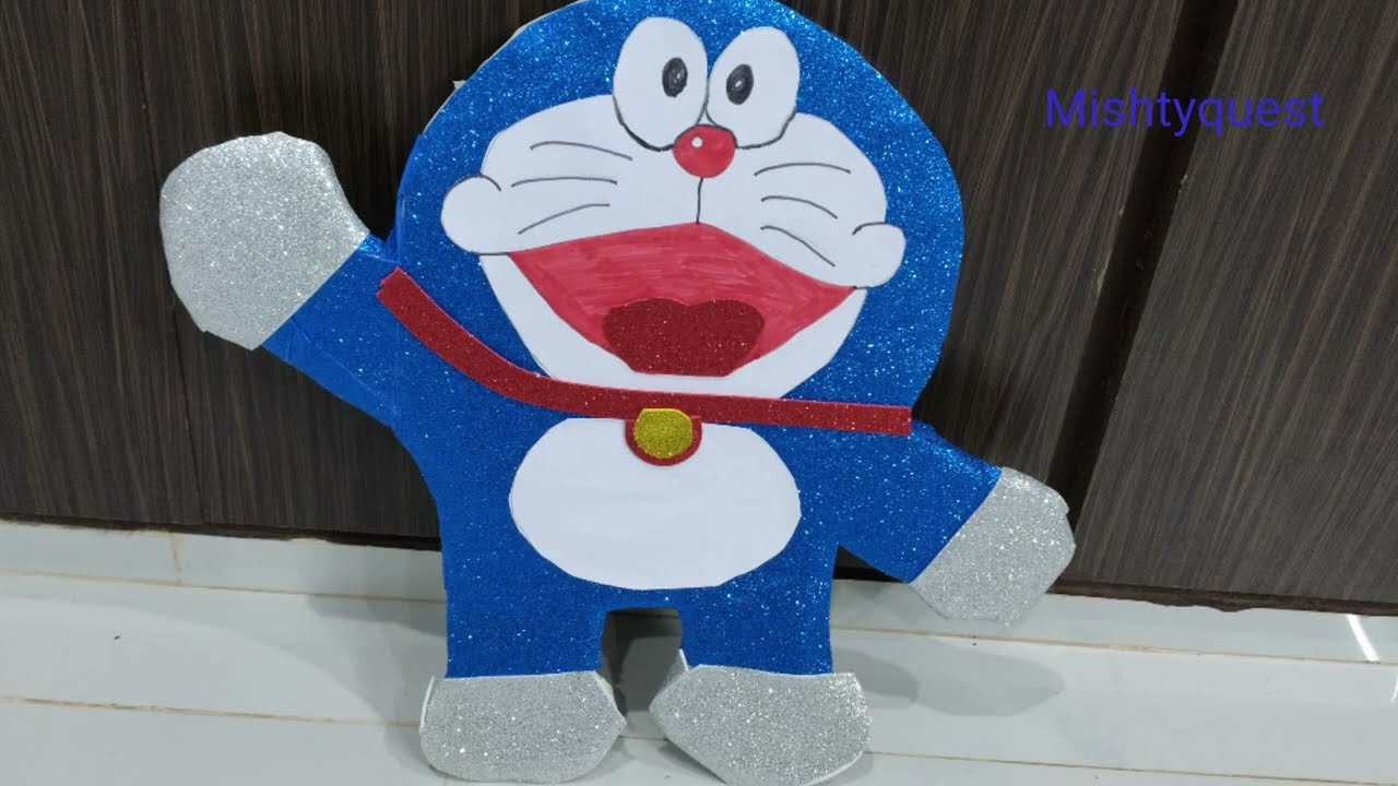 How to make Doremon wall decor|Birthday props|Craft ideas|@mishtyquest 