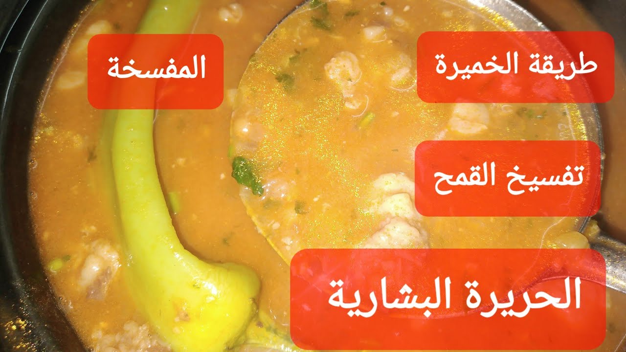 الحريرة البشارية المفسخة على اصولها مع طريقة تحضير الخميرة وتفسيخ القمح🇩🇿🇩🇿🇩🇿
