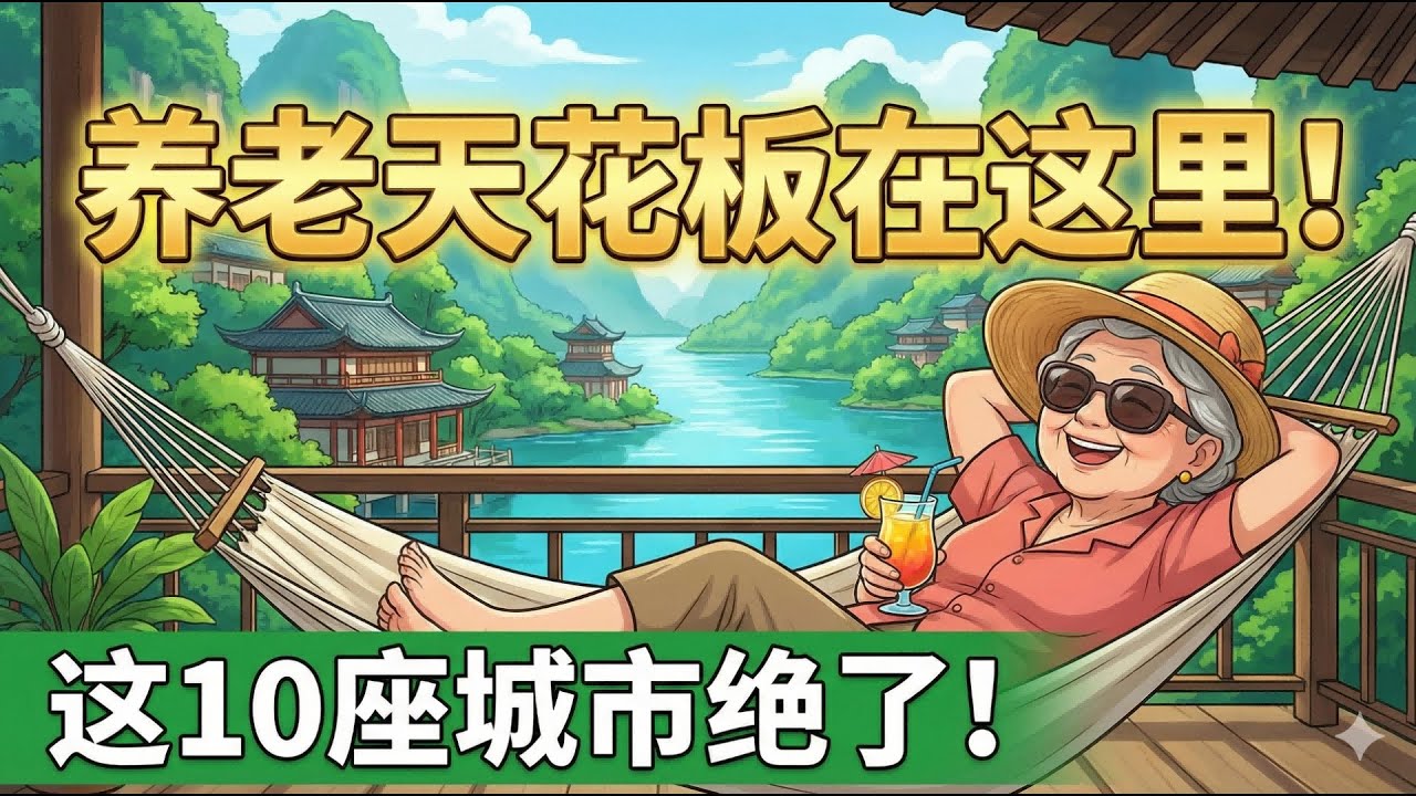 後悔沒早點發現！這10座城市才是中國養老的天花板。#移民 #中国 #养老 #退休