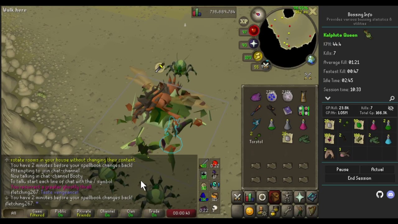 [OSRS] Kalphite Queen full trip example 40+ kph ft. world hopping