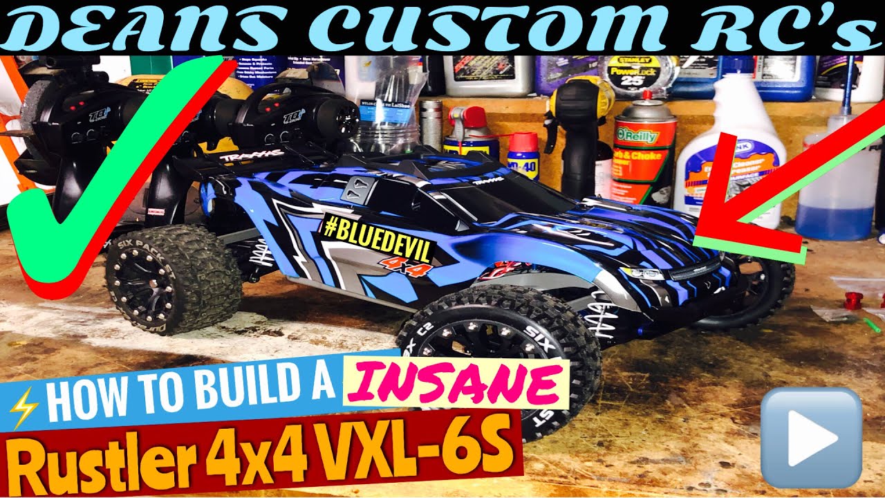 2200KV 6S Rustler 4x4 #BLUEDEVIL  #DeansCustoms #Traxxas