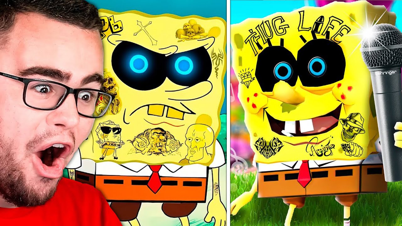 Reacting to Every GANGSTER SPONGEBOB RAP SONG!!
