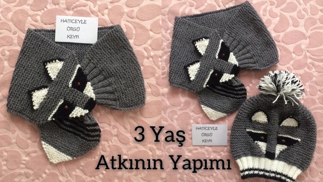 Sevimli Rakun Atkı Yapımı. 3 Yaş