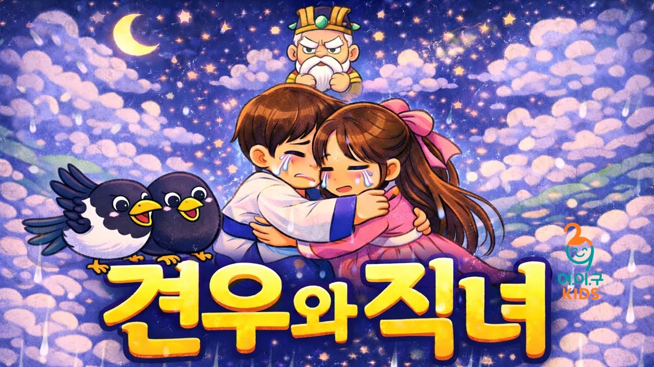 하늘에 빛나는 다리가 생긴 이유는?ㅣ견우와 직녀 이야기ㅣ한국 전래동화ㅣ어.이.구KIDS