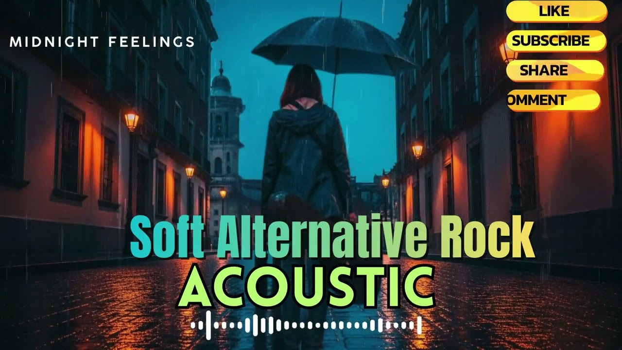 🌙 Soft Rock Acoustic Love Songs at Night | Calm Ambient Music for Quiet Moments