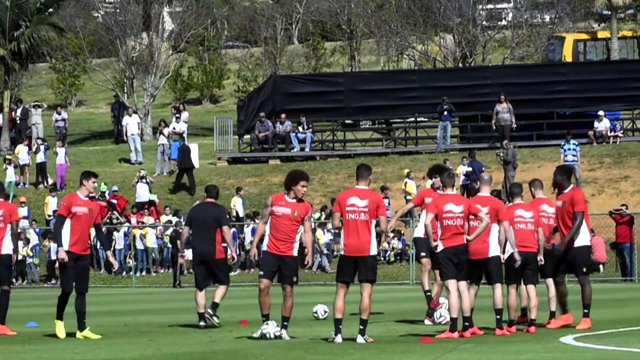 Belgium warm up ahead of Algeria World Cup clash