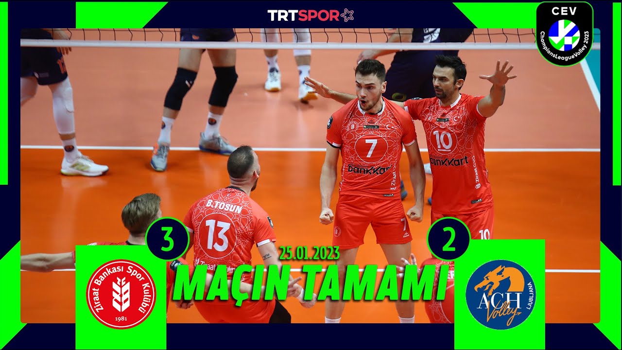 🇹🇷Ziraat Bankkart 3 - 2 ACH Volley Ljubljana🇸🇮 (Maçın Tamamı) | CEV Şampiyonlar Ligi